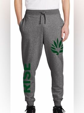 RISE UNISEX DARK GREY JOGGERS sz medium skinny leg smoking dispo merch